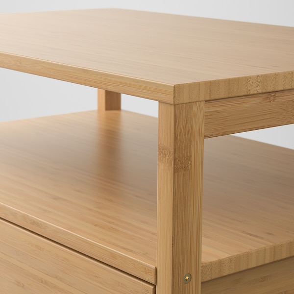 IKEA NORDKISA Nightstand, Width: 23 5/8 in Bamboo, Ikea Ireland | 7486OEYGL