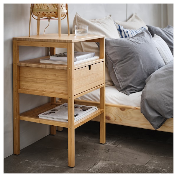 IKEA NORDKISA nightstand, 15 3/4x15 3/4 in Bamboo, Ikea Ireland | 9182SXDUA