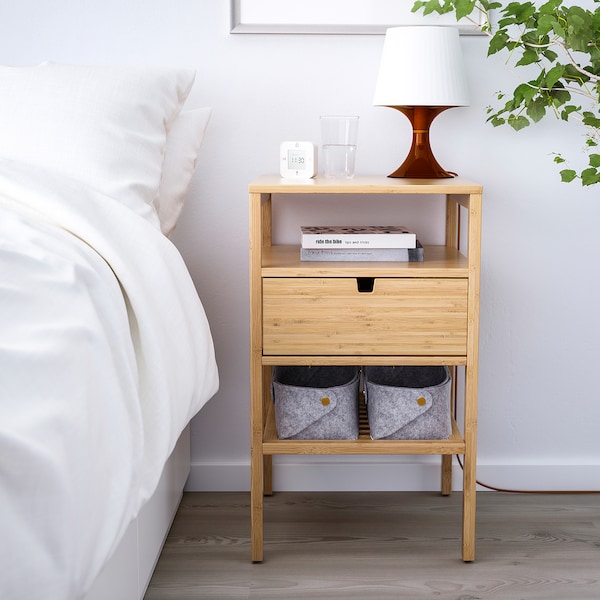IKEA NORDKISA nightstand, 15 3/4x15 3/4 in Bamboo, Ikea Ireland | 9182SXDUA
