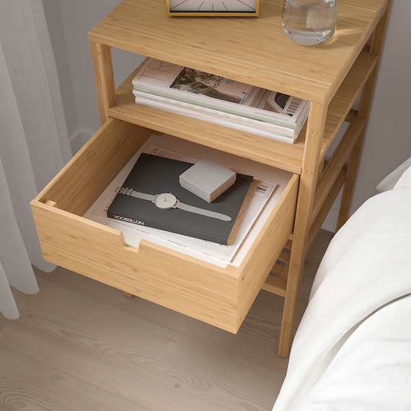 IKEA NORDKISA nightstand, 15 3/4x15 3/4 in Bamboo, Ikea Ireland | 9182SXDUA