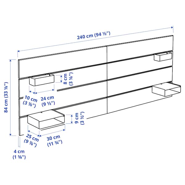 IKEA NORDLI headboard, 55 1/8/63 in White, Ikea Ireland | 6205IXFZS