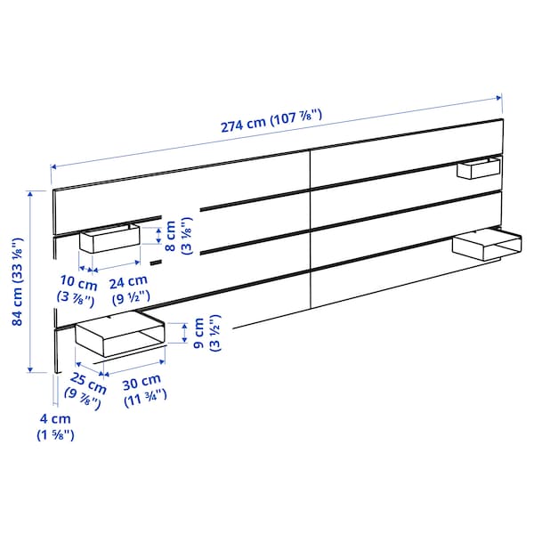 IKEA NORDLI headboard, 70 7/8/76 in White, Ikea Ireland | 0356UCIWS