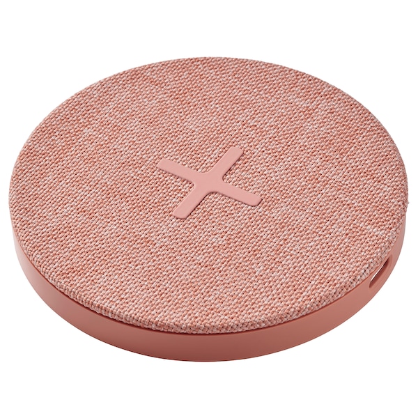 IKEA NORDMÄRKE wireless charger Textile / Pink, Ikea Ireland | 0584KTVZB