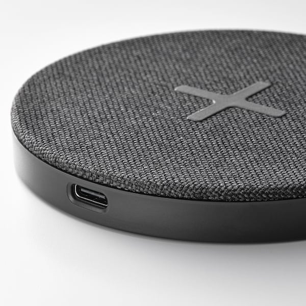IKEA NORDMÄRKE wireless charger Textile / Gray, Ikea Ireland | 6379NIWAV