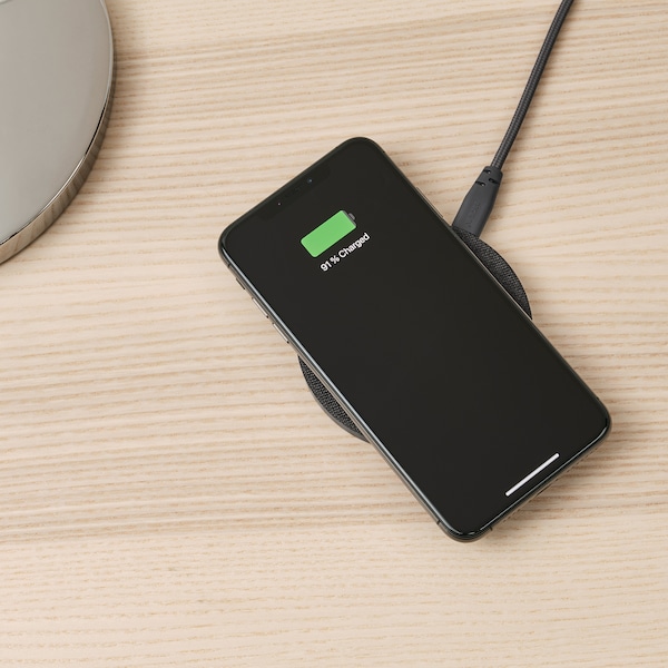 IKEA NORDMÄRKE wireless charger Textile / Gray, Ikea Ireland | 6379NIWAV