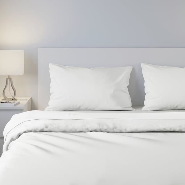 IKEA NORDRUTA sheet set, Queen White, Ikea Ireland | 8340URDZN