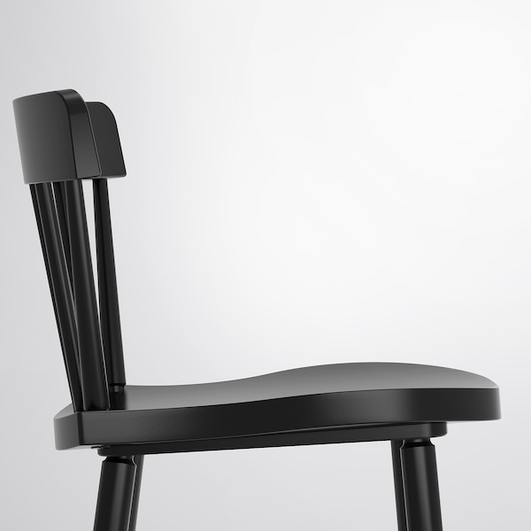 IKEA NORRARYD bar stool with backrest, black, 29 1/8 in, Ikea Ireland | 1790KTSNH