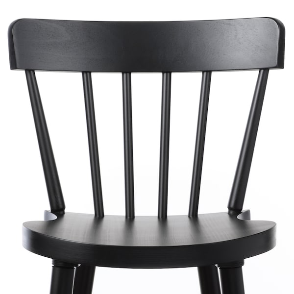IKEA NORRARYD bar stool with backrest, black, 29 1/8 in, Ikea Ireland | 1790KTSNH