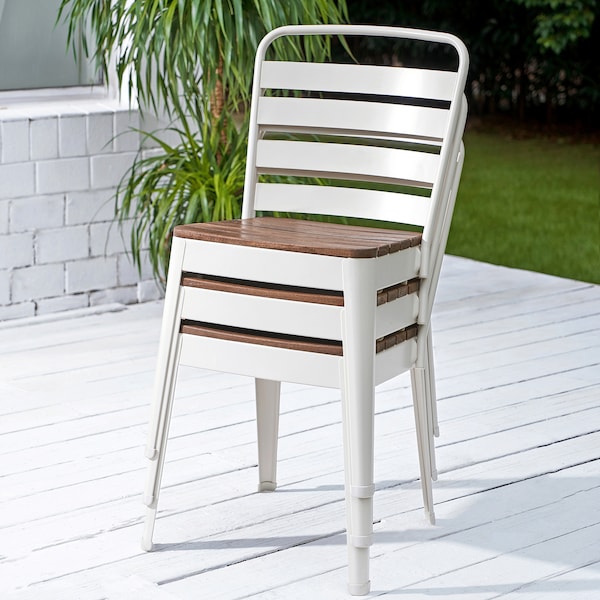 IKEA NORRMANSÖ chair, outdoor, indoor/outdoor beige/acacia, Ikea Ireland | 2094BRSPZ