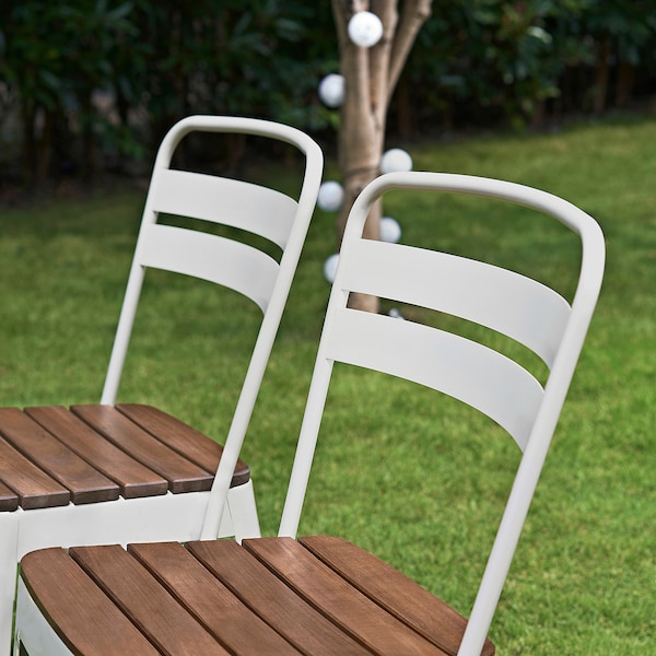 IKEA NORRMANSÖ chair, outdoor, indoor/outdoor beige/acacia, Ikea Ireland | 2094BRSPZ