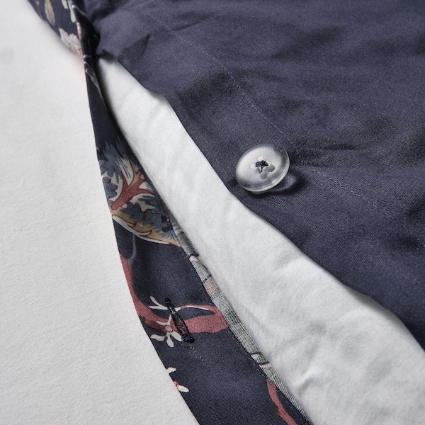 IKEA NÄSSELKLOCKA duvet cover and pillowcase(s), Twin Dark Blue / Multicolor, Ikea Ireland | 9168SDNAV