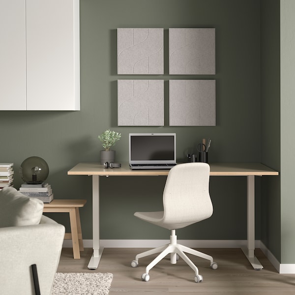IKEA NÄVERHÄGG sound absorbing panel, decoration/gray, 16 1/8x16 1/8 in, Ikea Ireland | 6153UHVXC