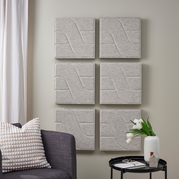 IKEA NÄVERHÄGG sound absorbing panel, decoration/gray, 16 1/8x16 1/8 in, Ikea Ireland | 6153UHVXC