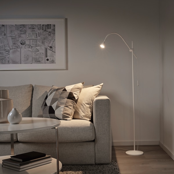 IKEA NÄVLINGE LED floor/read lamp White, Ikea Ireland | 1285CBLPF