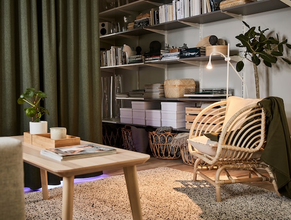 IKEA NÄVLINGE LED floor/read lamp White, Ikea Ireland | 1285CBLPF