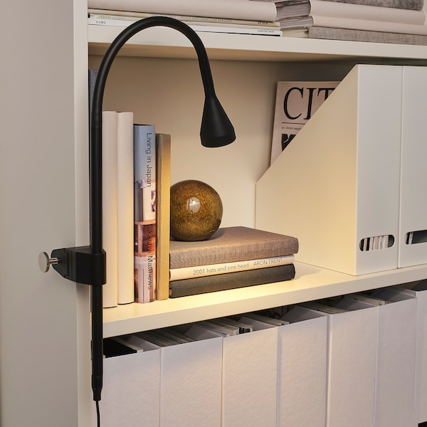 IKEA NÄVLINGE LED wall/clamp spotlight Black, Ikea Ireland | 8376CRMNL