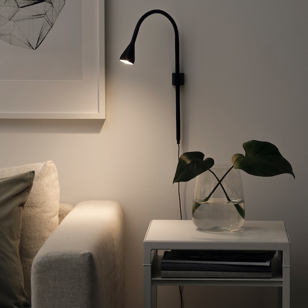 IKEA NÄVLINGE LED wall/clamp spotlight Black, Ikea Ireland | 8376CRMNL