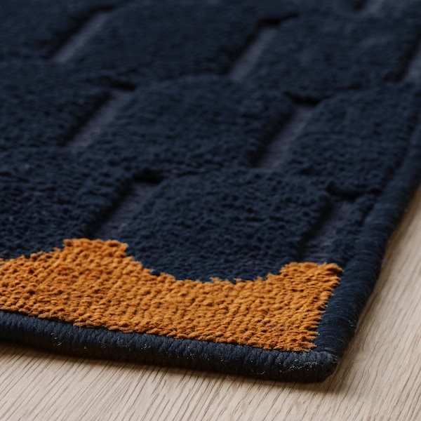 IKEA NÖVLING rug, dark blue/yellow-brown, 5'7 inx7'10 in Dark Blue / Yellow Brown, Ikea Ireland | 2513IDAUX