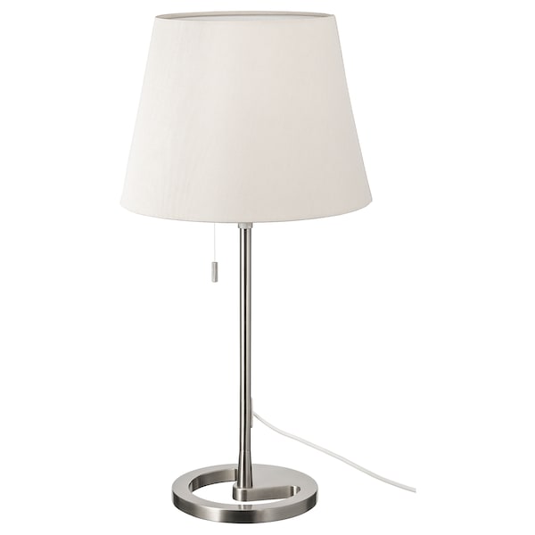 IKEA NYFORS Table lamp with LED bulb, nickel plated white, Ikea Ireland | 1932BKGFR