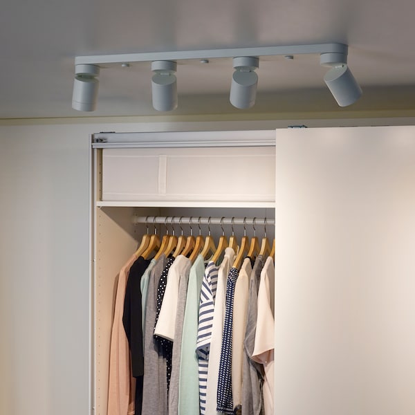 IKEA NYMÅNE Ceiling light with 4 spotlights, white, Ikea Ireland | 4386EOMAH