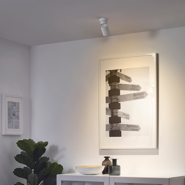 IKEA NYMÅNE ceiling spotlight with 1 lights, white, Ikea Ireland | 9814RYTOQ