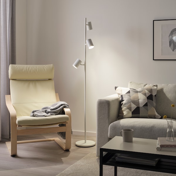 IKEA NYMÅNE floor lamp with 3-spotlights, white, Ikea Ireland | 7239RAXPB