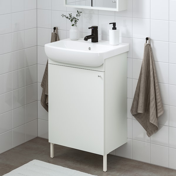 IKEA NYSJÖN / BJÖRKÅN Bathroom vanity w door/sink/faucet, 21 1/4x15 3/4x38 5/8 in White, Ikea Ireland | 8793YBQZL