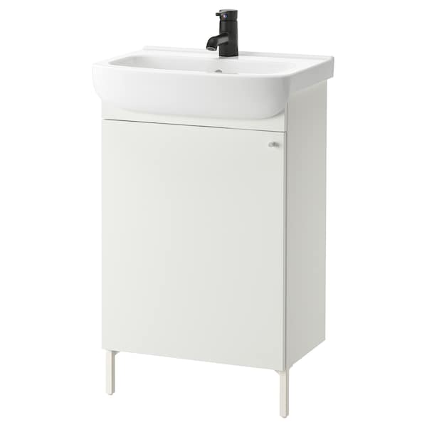 IKEA NYSJÖN / BJÖRKÅN Bathroom vanity w door/sink/faucet, 21 1/4x15 3/4x38 5/8 in White, Ikea Ireland | 8793YBQZL