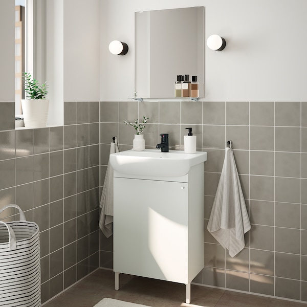 IKEA NYSJÖN / BJÖRKÅN bathroom furniture, white/Saljen faucet, 21 1/4x15 3/4x38 5/8 in White / Saljen Faucet, Ikea Ireland | 8270UZBRI