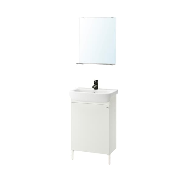 IKEA NYSJÖN / BJÖRKÅN bathroom furniture, white/Saljen faucet, 21 1/4x15 3/4x38 5/8 in White / Saljen Faucet, Ikea Ireland | 8270UZBRI