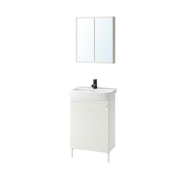 IKEA NYSJÖN / BJÖRKÅN bathroom furniture, white/Saljen faucet, 21 1/4x15 3/4x38 5/8 in White / Saljen Faucet, Ikea Ireland | 2693UXHNE