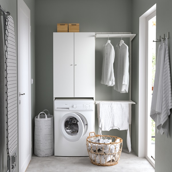 IKEA NYSJÖN cabinet for washing machine, 25 5/8x74 3/4 in White, Ikea Ireland | 8023HESPR