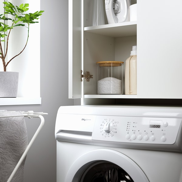 IKEA NYSJÖN storage combination for laundry, 41 3/8x12 5/8x74 3/4 in White, Ikea Ireland | 1674ERYXN