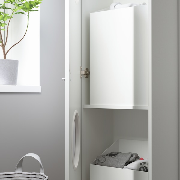 IKEA NYSJÖN storage combination for laundry, 41 3/8x12 5/8x74 3/4 in White, Ikea Ireland | 1674ERYXN