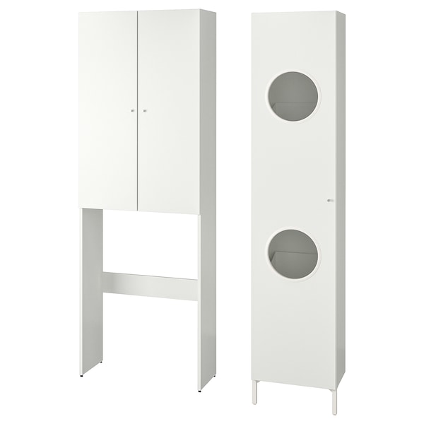 IKEA NYSJÖN storage combination for laundry, 41 3/8x12 5/8x74 3/4 in White, Ikea Ireland | 1674ERYXN