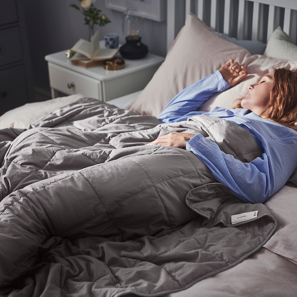 IKEA ODONVIDE weighted blanket, 17.6 lb, Twin Dark Gray / Light Warm, Ikea Ireland | 7259XHMPG