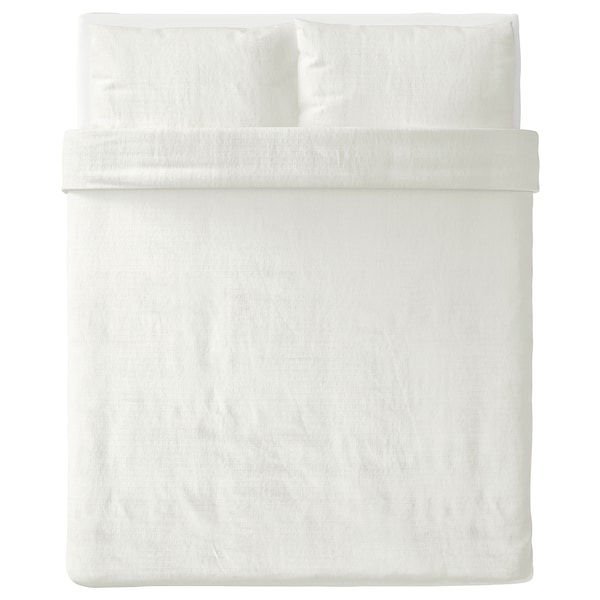 IKEA OFELIA VASS duvet cover and pillowcase(s), Full/Queen (Double/Queen) White, Ikea Ireland | 2761DJSQT