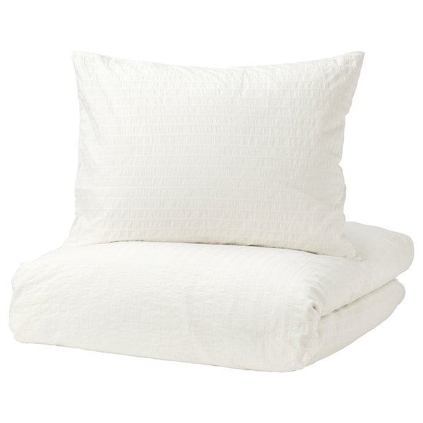 IKEA OFELIA VASS duvet cover and pillowcase(s), King White, Ikea Ireland | 5316RUHOZ