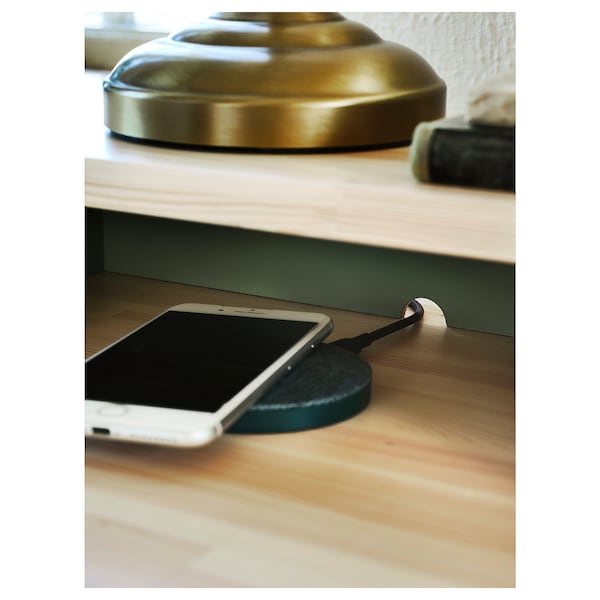 IKEA OLDERDALEN nightstand, 18 1/2x16 7/8 in Gray Green / Pine, Ikea Ireland | 1087QHDYX