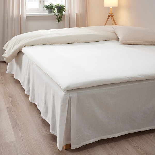IKEA OLEBY bed skirt, Queen White, Ikea Ireland | 2976YCNSE