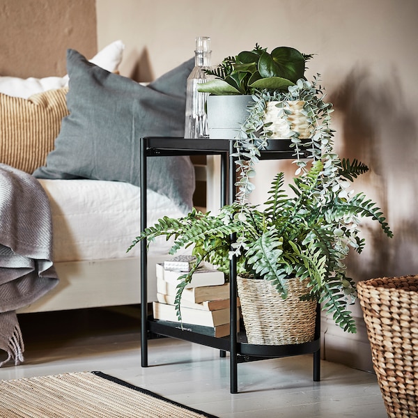 IKEA OLIVBLAD plant stand, indoor/outdoor, 22 in Black, Ikea Ireland | 6492ZRBJY