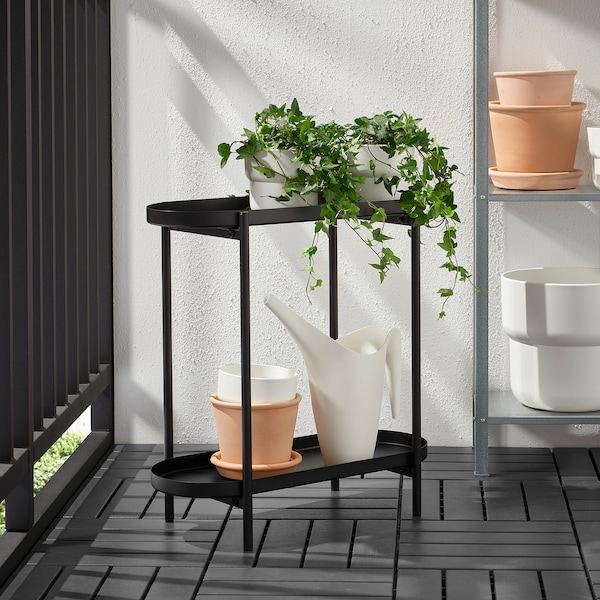 IKEA OLIVBLAD plant stand, indoor/outdoor, 22 in Black, Ikea Ireland | 6492ZRBJY