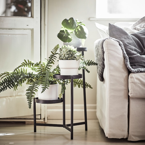 IKEA OLIVBLAD plant stand, indoor/outdoor, 22 ¾ in Black, Ikea Ireland | 4827OFBSL