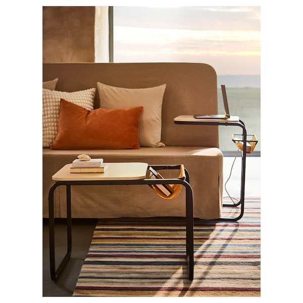 IKEA OLSERÖD side table, 20 7/8x19 5/8 in Anthracite / Birch Effect Dark Yellow, Ikea Ireland | 3894INRXY