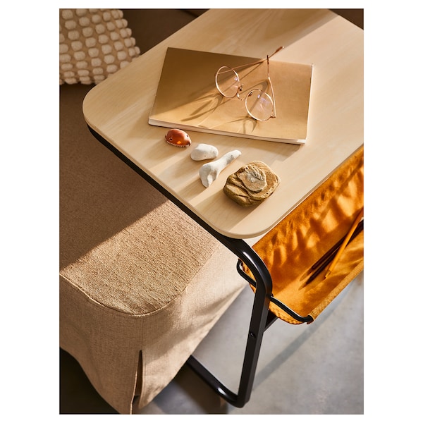 IKEA OLSERÖD side table, 20 7/8x19 5/8 in Anthracite / Birch Effect Dark Yellow, Ikea Ireland | 3894INRXY