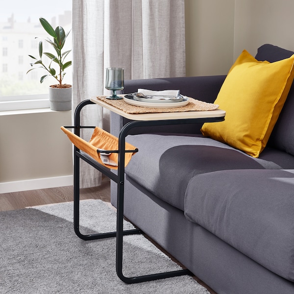 IKEA OLSERÖD side table, 20 7/8x19 5/8 in Anthracite / Birch Effect Dark Yellow, Ikea Ireland | 3894INRXY