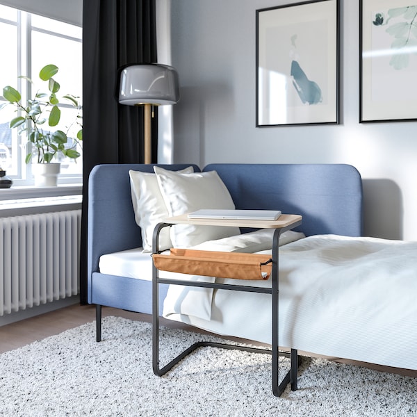 IKEA OLSERÖD side table, 20 7/8x19 5/8 in Anthracite / Birch Effect Dark Yellow, Ikea Ireland | 3894INRXY