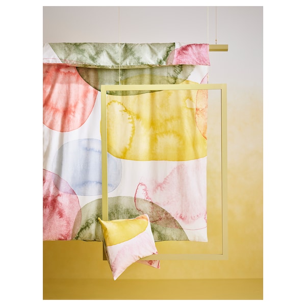 IKEA OLYMPTISTEL duvet cover and pillowcase(s), King Multicolor, Ikea Ireland | 9671WENCH
