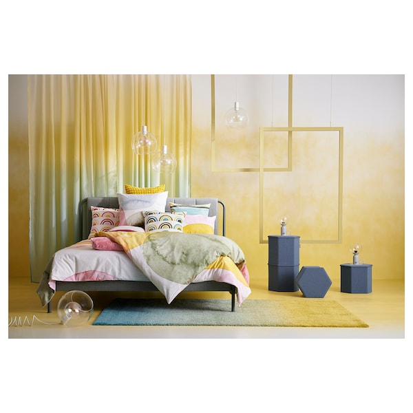 IKEA OLYMPTISTEL duvet cover and pillowcase(s), King Multicolor, Ikea Ireland | 9671WENCH