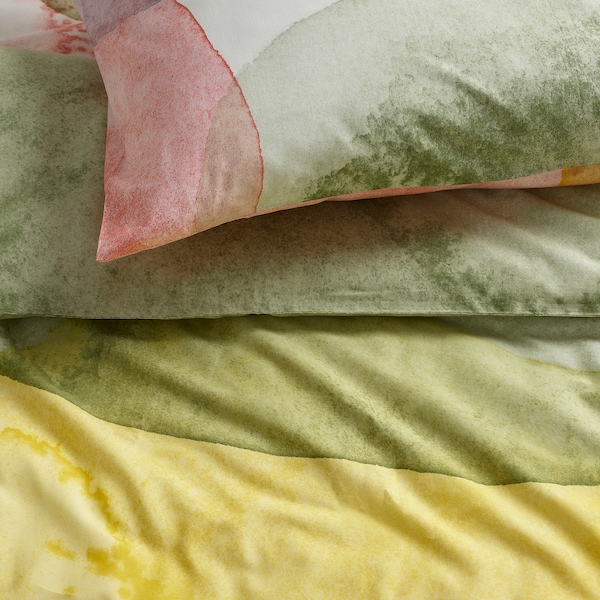 IKEA OLYMPTISTEL duvet cover and pillowcase(s), Twin Multicolor, Ikea Ireland | 4217MOPFA